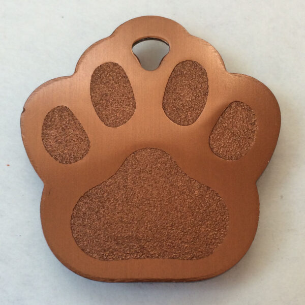 Large Paw Shaped Dog Tag